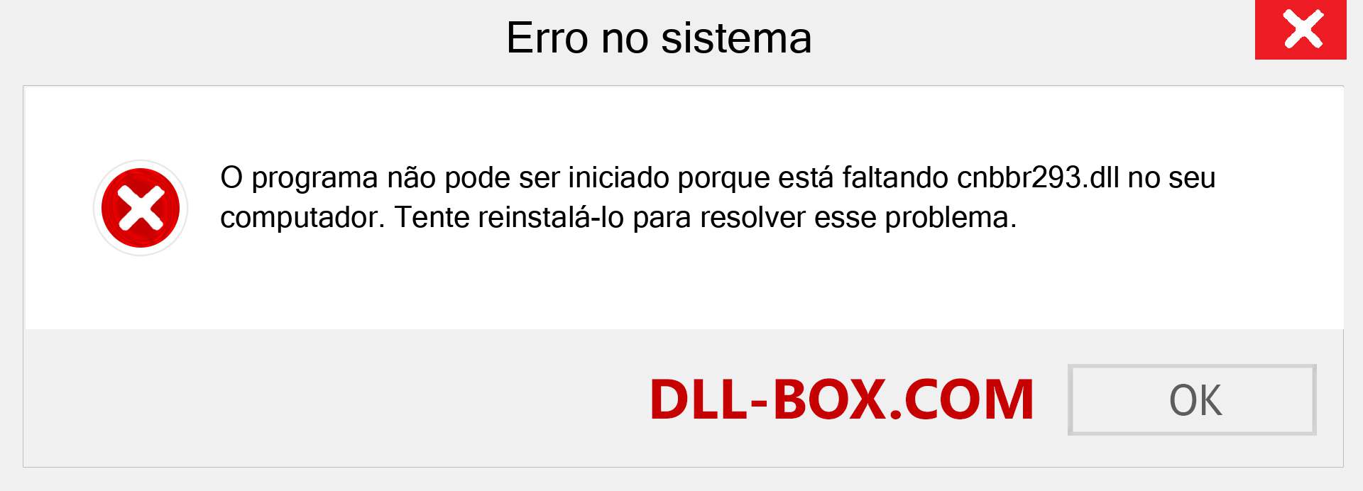 Arquivo cnbbr293.dll ausente ?. Download para Windows 7, 8, 10 - Correção de erro ausente cnbbr293 dll no Windows, fotos, imagens